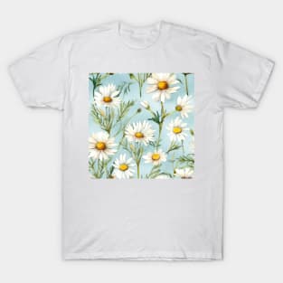 Watercolor Wildflower Daisy Pattern 1 T-Shirt